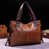 Leah - Women Refined Soft Leather Tote Bag