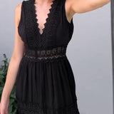 Juniper - Handcrafted Lace Dress with V-Neckline