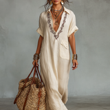 Aaliyah - Embroidered Shirt Dress