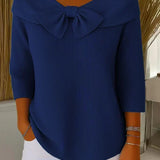 Sandra | Ribbed Sweater with Bow Detail