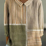 Lily - Stripe Patchwork Blouse
