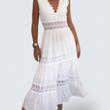 Juniper - Handcrafted Lace Dress with V-Neckline