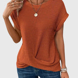 Grace - Elegant Blouse with Crew Neck