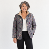 Valerie - Vintage Floral Print Quilted Jacket