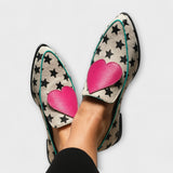 Marissa – Beige Heart Loafers