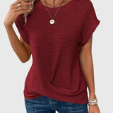 Grace - Elegant Blouse with Crew Neck