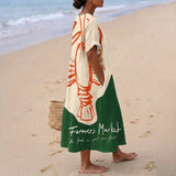 Sadie - Dress with Graphic Lobster Print