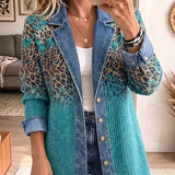 Abigail | Vintage Leopard-Print Denim Jacket