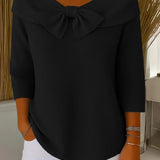Sandra | Ribbed Sweater with Bow Detail