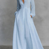 Kelly - Flowing Button-Front Maxi Dress
