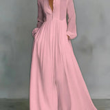 Lily - Flowing Button-Front Maxi Dress
