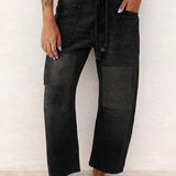 Chloe - Patchwork Drawstring Jeans