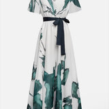 Oakley - Long Dress Watercolour Print