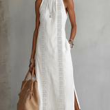 Heidi - Sleeveless Lace Detail Midi Dress