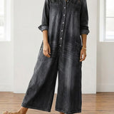 Serenity - Denim Cotton Jumpsuit