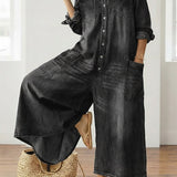 Serenity - Denim Cotton Jumpsuit