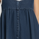 Amara - Vintage Denim Maxi Dress