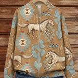 Kaitlyn - Desert Horse and Cactus Zip Cardigan