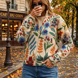 Elise - Botanical Garden Floral Zip Cardigan