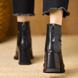 Delia | Luxury Mid-Heel Ankle Boots